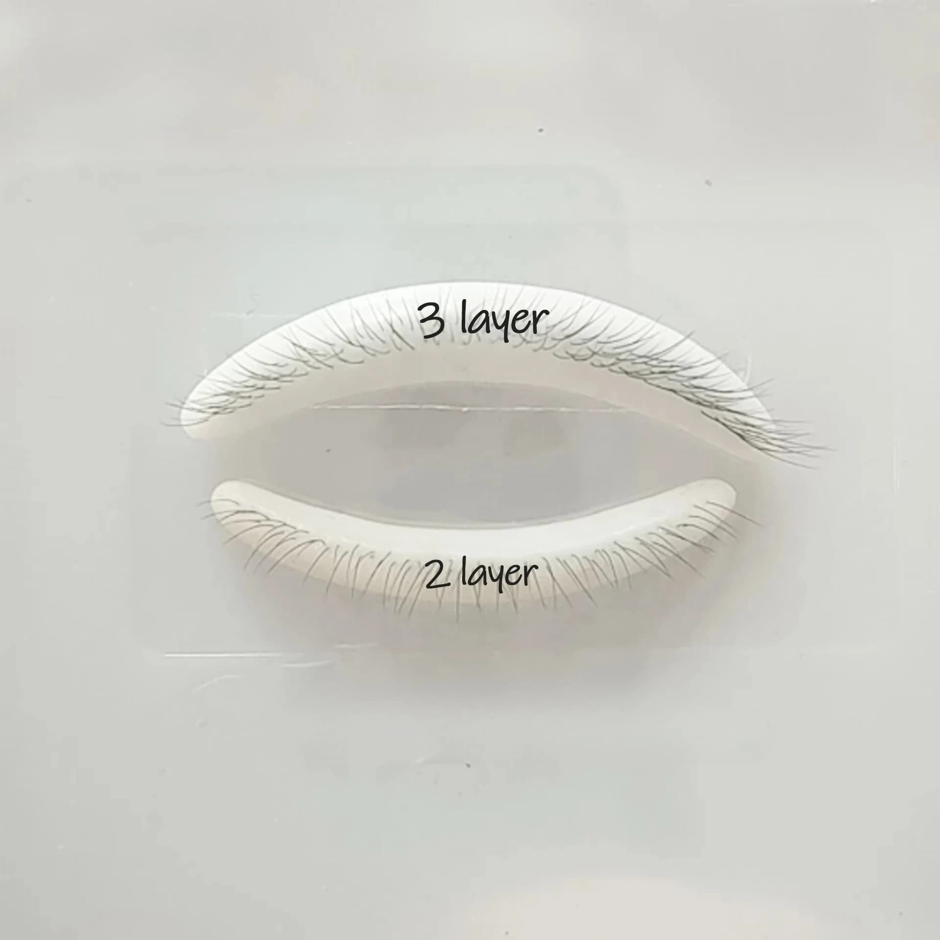 New Style Silicone Reusable Eyelid Practice Eyelash Extension Newer 1X1 Real Multi-layer Handmade Silicone Eyelid