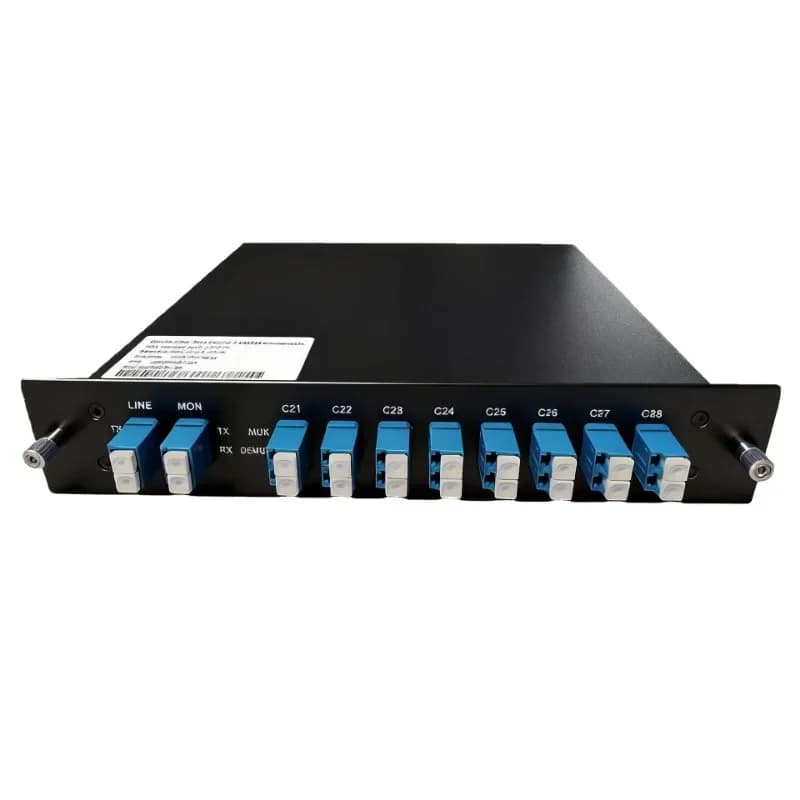 NEW 8CH C21-C28 DWDM MUX DEMUX WDM Equipment Dual Fiber 1310nm FHD Module Box