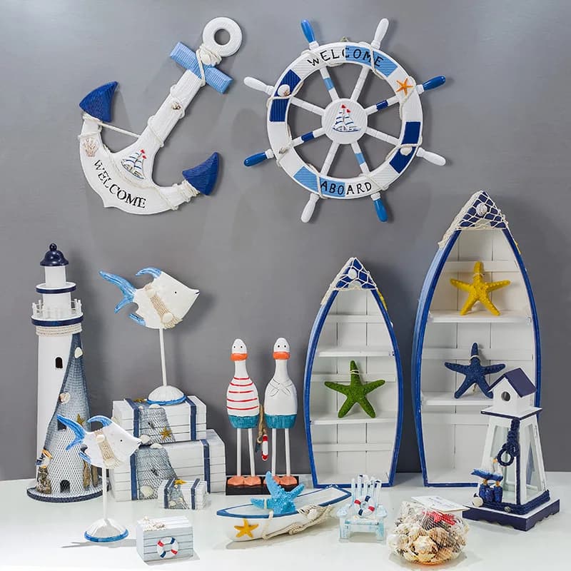 Mediterranean style combination ornament, ocean style theme event decoration