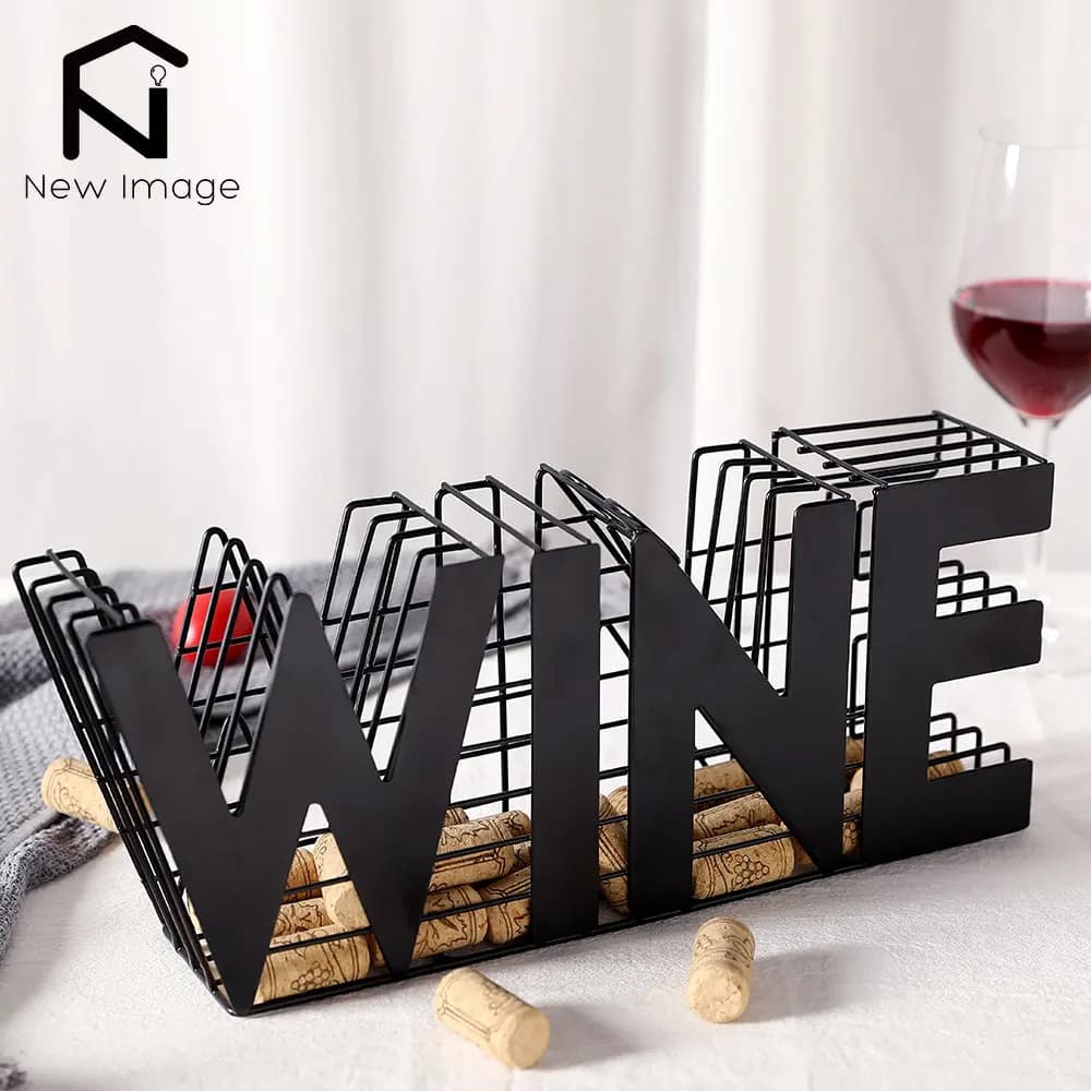 Modern Wine Cork Holder-13.5" Length  Endurance Red Wine Wines Rack Storage for Kitchen Countertop Wine Cabinet Home Decor