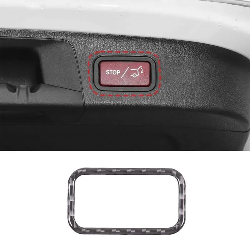 For Mercedes-Benz GLA GLK GL ML GLC GLE GLS Soft Carbon Fiber Car Electric Tailgate Switch Frame Cover Sticker Car Accessories