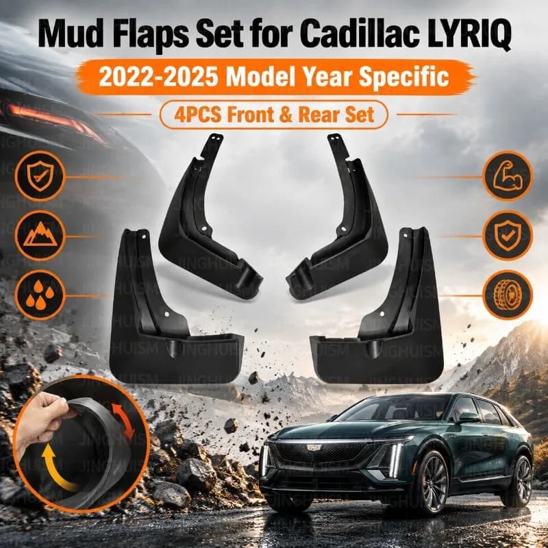 Mudguards For Cadillac Lyriq 2022-2024 Fenders Mud Flaps Car Accessories, Exterior Modifications, Car Parts Black 4pcs Set