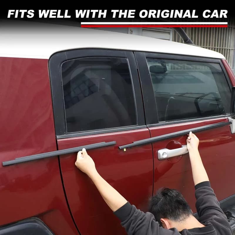 For Toyota FJ Cruiser 2007-2015 ABS Rubber Black car window bead seal strip car replacement accessories OE: 68161-35073