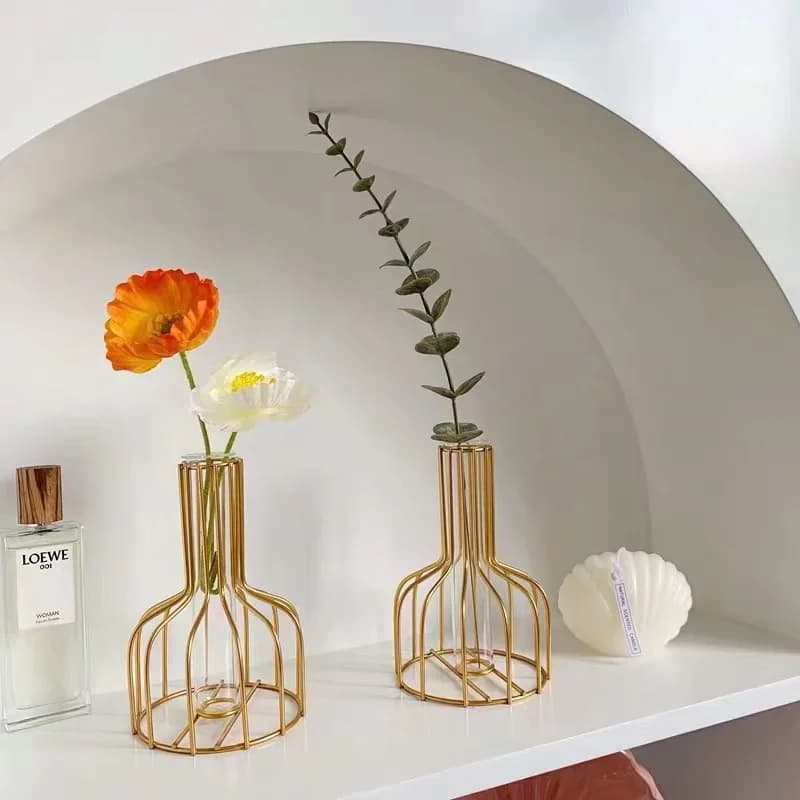 Instagram Wind Nordic Transparent Glass Vase Decoration Creative Simple Living Room Dry Flower Arrangement Table Decoration