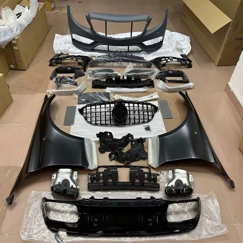 W205 C43 C200 C300 Body Kit Front Bumper Hood Fender Grille for C-Class W205