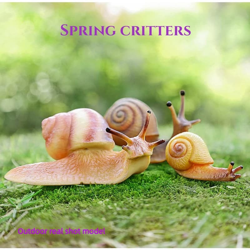 Realistic Snail Educational Model, Solid Animal Figurine, Kids Insect Reptile Toy, Nature Teaching Gift