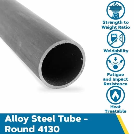 A513 Cold Roll Carbon Steel Round Tubing, Drawn Over Mandrel OD: 1.102" × Wall: 0.079" Aircraft, Engine Mounts, Oil and Gas oil