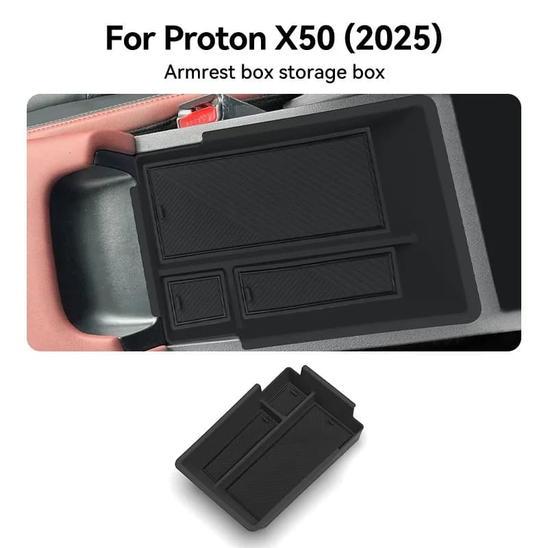 For 2025 Proton X50 Armrest Storage Box Car Organizer Modified Accessories