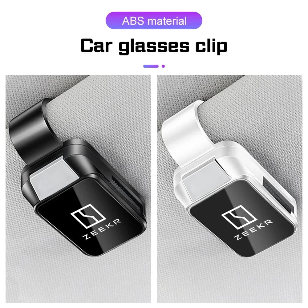 For ZEEKR 001 007 009 003 001FR GT 7X 9X ABS Car Eyeglass Storage Glasses Clip Auto Sun Visor Sunglasses Holder Car Accessories