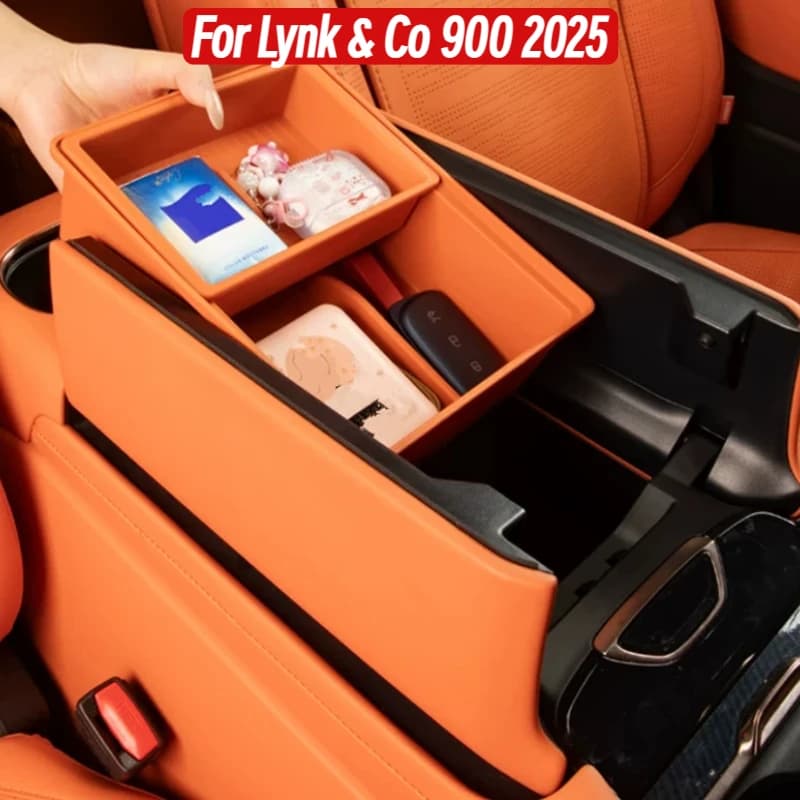 For Lynk & Co 900 2025 Silicone Armrest Box Storage Box Storage Arrange Car Accessories