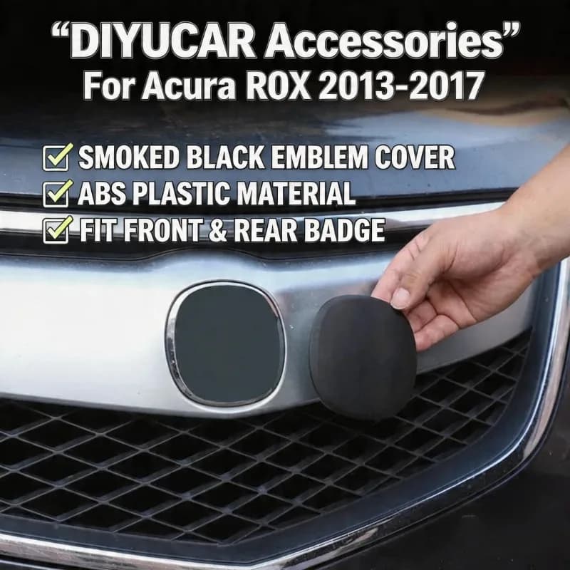 For Acura RDX 2013 2014-2015 2016 2017 ABS Blackened Front Rear Logo cover trim Exterior Accessories