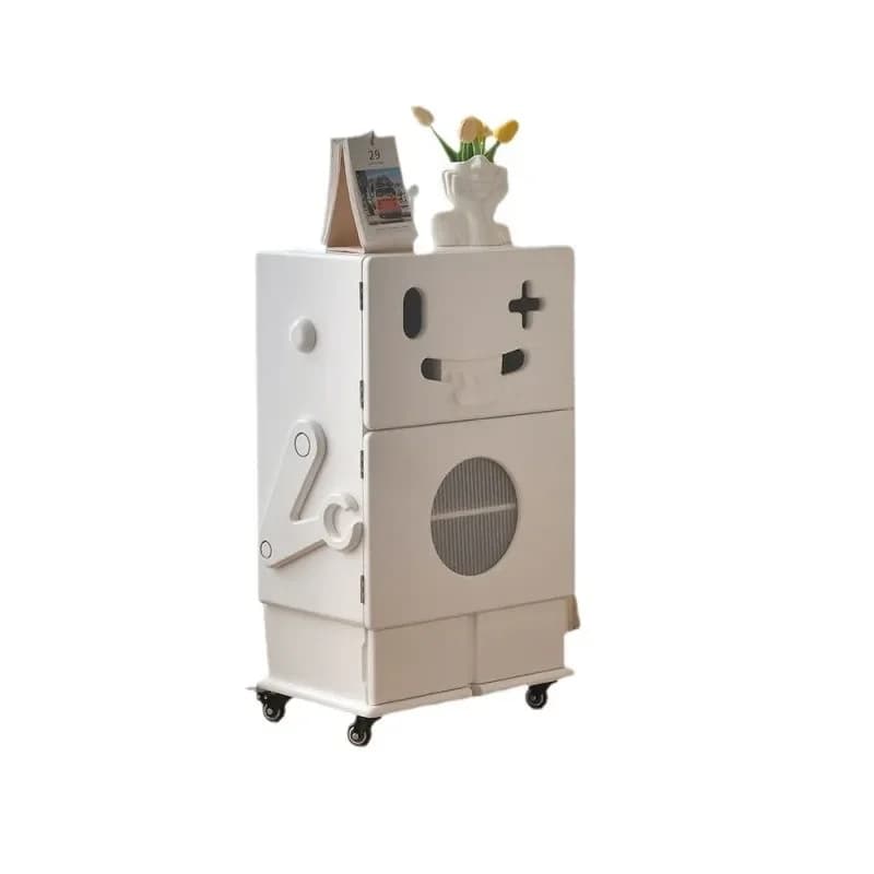 Robot Design Sofa Side Cabinet - Storage Bedside Table, Creative Art Display & Decorative Cabinet