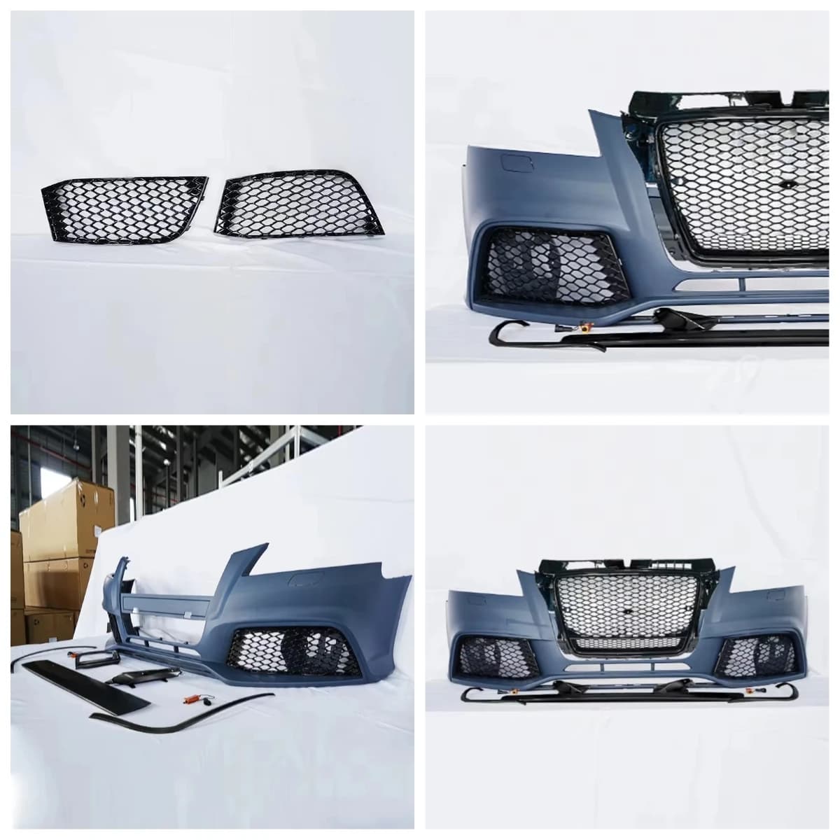 Stlf Front Bumper With Grille For A3 S3 8P.5 Upgrade RS3 Style Front Bumper Body Kit For A3 S3 08-12