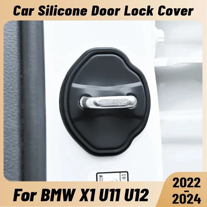 For BMW X1 U11 U12 2022-2024 Car Door Shock Absorber Door Lock Protector Silicone Auto Door Lock Latches Cover Accessories