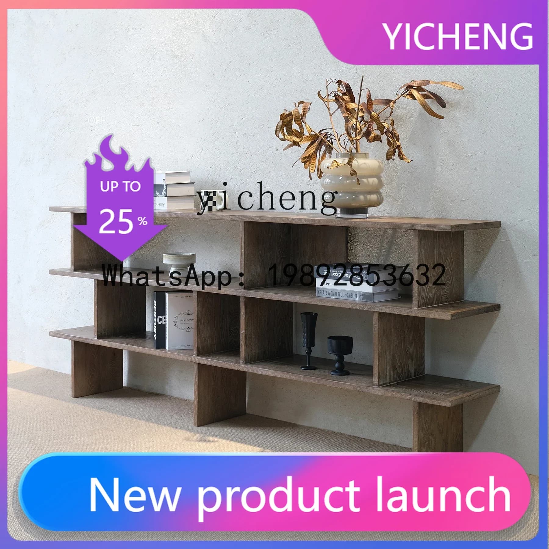 X1  Entrance Entrance Entrance Table Retro Solid Wood Strip Corridor Shelf Ancient Style