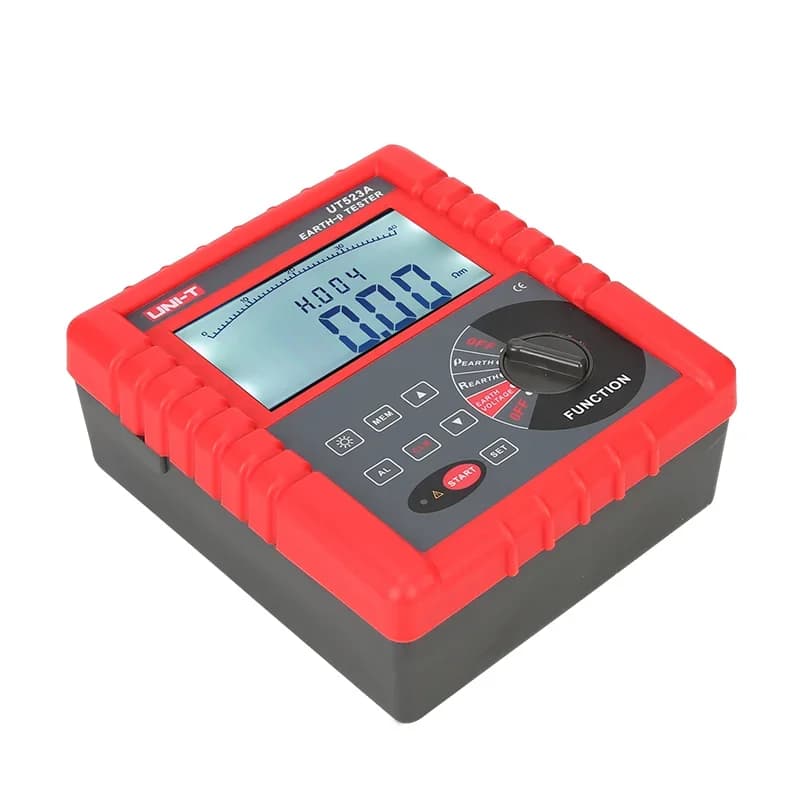 2/3/4 Pole Earth Resistance Voltage Soil Resistivity Tester Meter RS232 UT523A