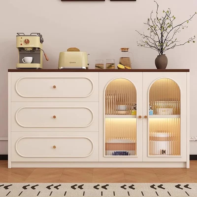 All solid wood dining side cabinet against the wall integrated locker living room household cabinet kitchen cabinet small