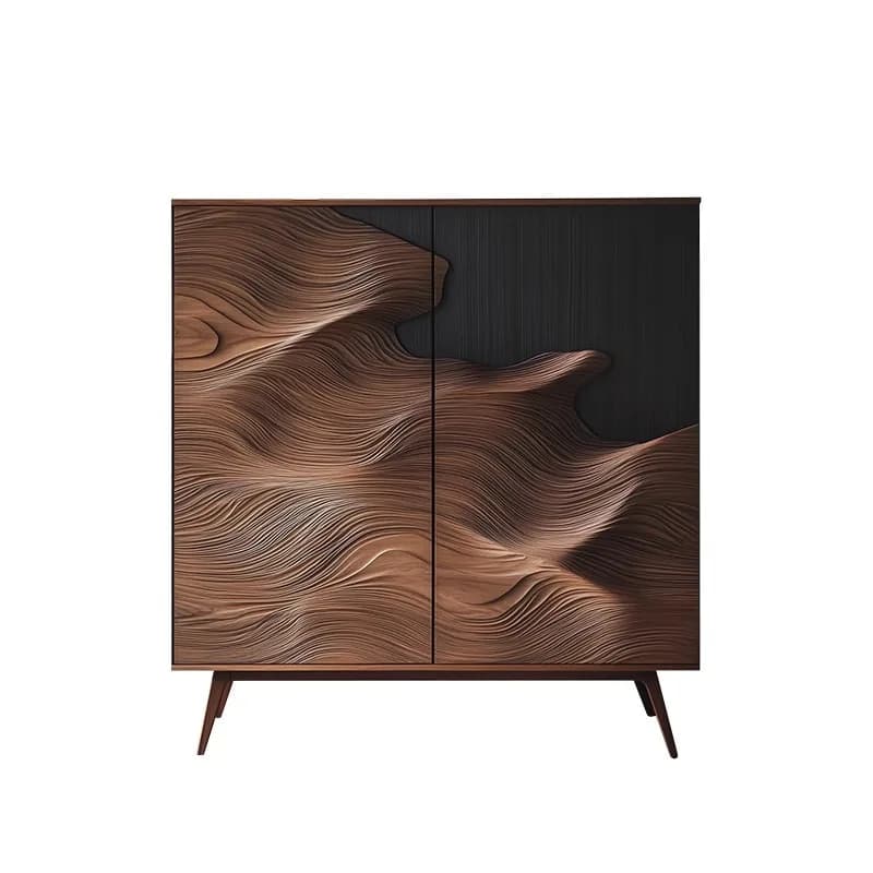 LH light luxury home living room integrated shoe cabinet entrance antique solid wood locker