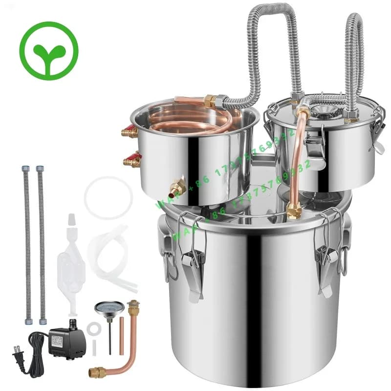 【Premium】Succebuy 12/30L   Brewing Distiller DIY Moonshine Apparatus Stainless Steel Still Whisky Beer Brandy Home Appliance