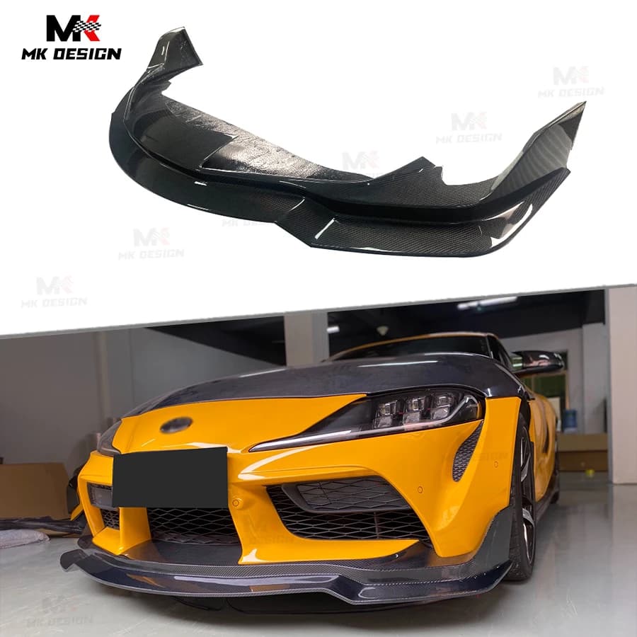 Carbon Fiber Front Bumper Lip Spoiler for Toyota Supra MK5 GR A91 A90 2021+ S Style Front Bumper Splitter Lip Auto Parts