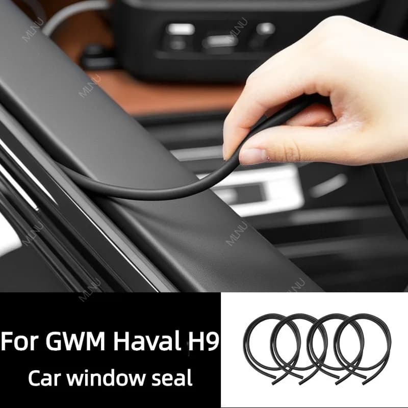Window Seal Strip For GWM Haval H9 2027/2026 Accessories,Weatherproof,Noise-Reduction,Waterproof,Durable,Silicone 2024-2025