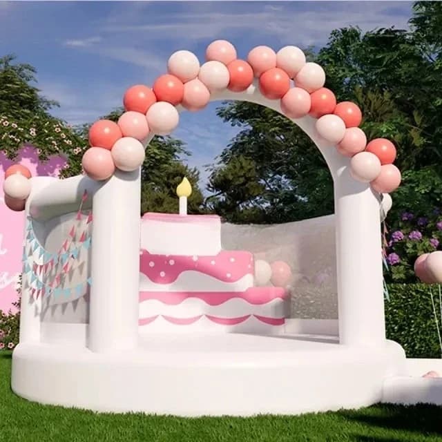 Birthday Party Inflatable Wedding Bounce Castle White Bouncy House For Adult