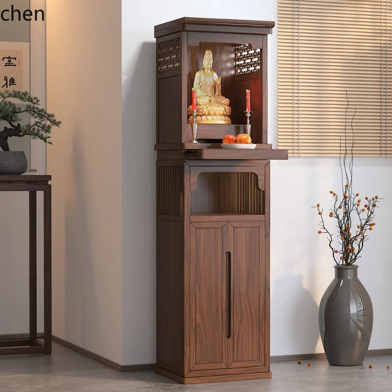 H1 Offering Table Shentai Buddhist Cabinet God of Wealth Buddhist Table Household Guan Gong Bodhisattva Offering Table
