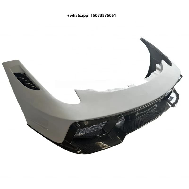 Vors Style Half Carbon Fiber Car Front Bumper for 458 Italy Upgrade Half Carbon Fiber Front Bumper Body Kit
