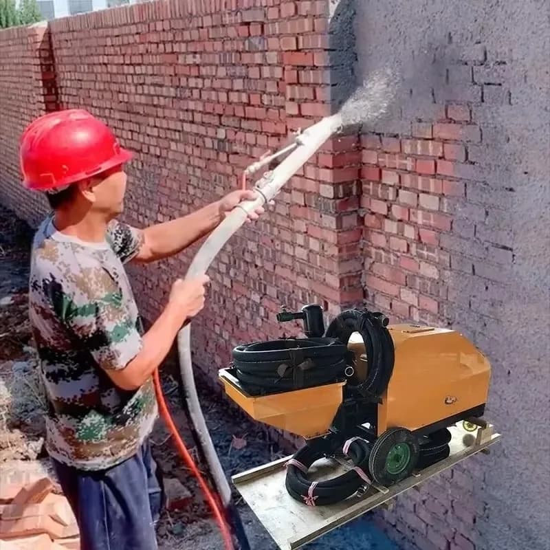 Mortar Spray Machine Construction Site Cement Powder Wall Plaster Concrete Plunger Spraying Machine