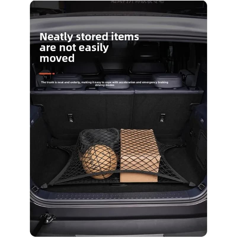 For BYD Denza B8 B5 2023-2026 Car Styling Trunk Fixed Mesh Bag Luggage Storage Side Mesh Storage Pocket Auto Accessories