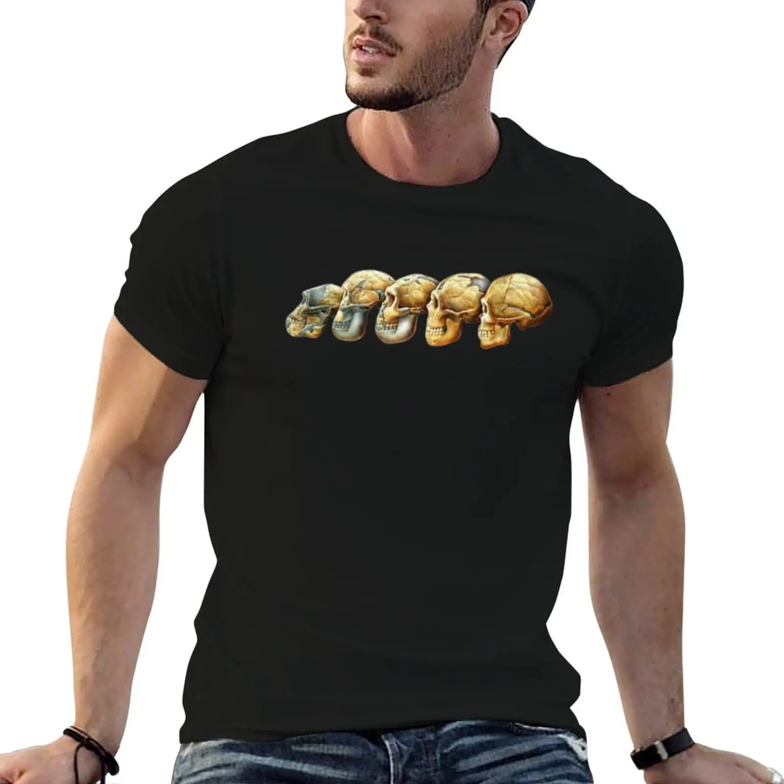 Skull-gutsick gibbon T-Shirt korean fashion plus sizes mens clothes