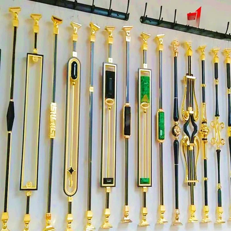 Villa staircase railing indoor home modern simple light luxury aluminum art self-built house aluminum alloy column handrail