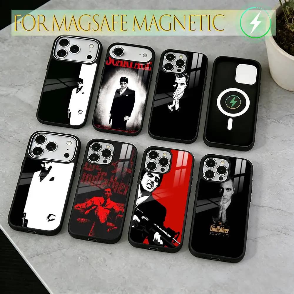 Michael Corleone Phone Case For iPhone17,16,15,14,13,12,11 Plus,Pro Magnetic with Magsafe Wireless Charging