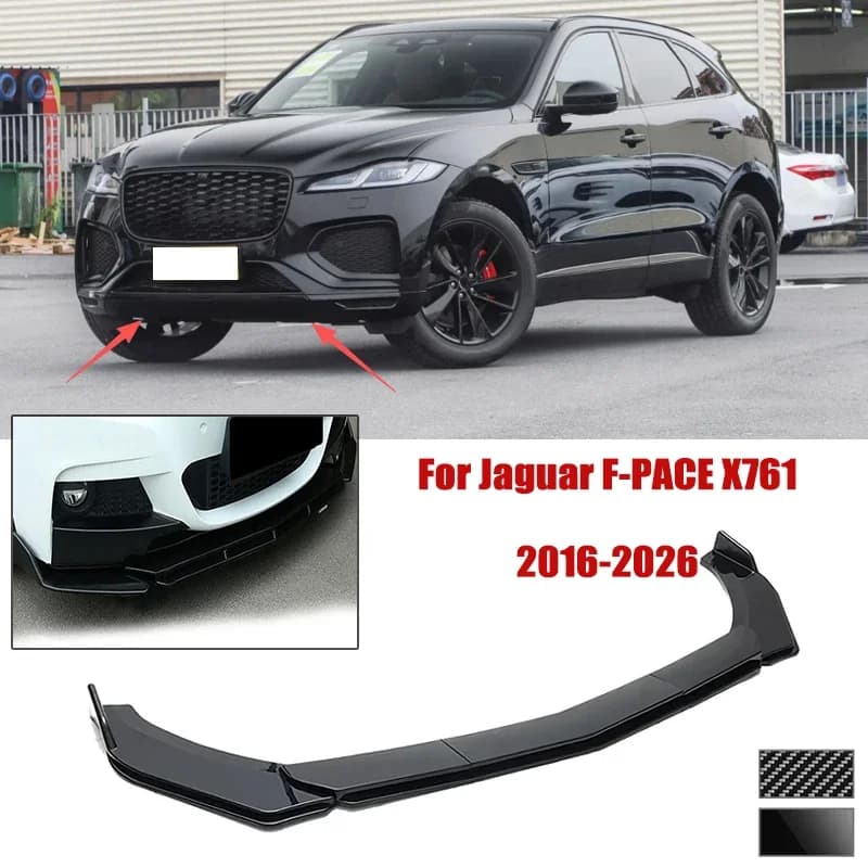 5pcs Front Bumper Shovel For Jaguar F-PACE X761 2016-2026 Spoiler Front Bumper Deflector Anti Scratch Protection Device