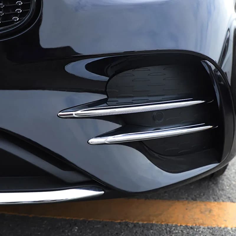 metyoucar For Mercedes Benz E Class W213 2021-2023 ABS Car Front Fog Lamp Cover Trim Stickers Car Accessories(sports version)