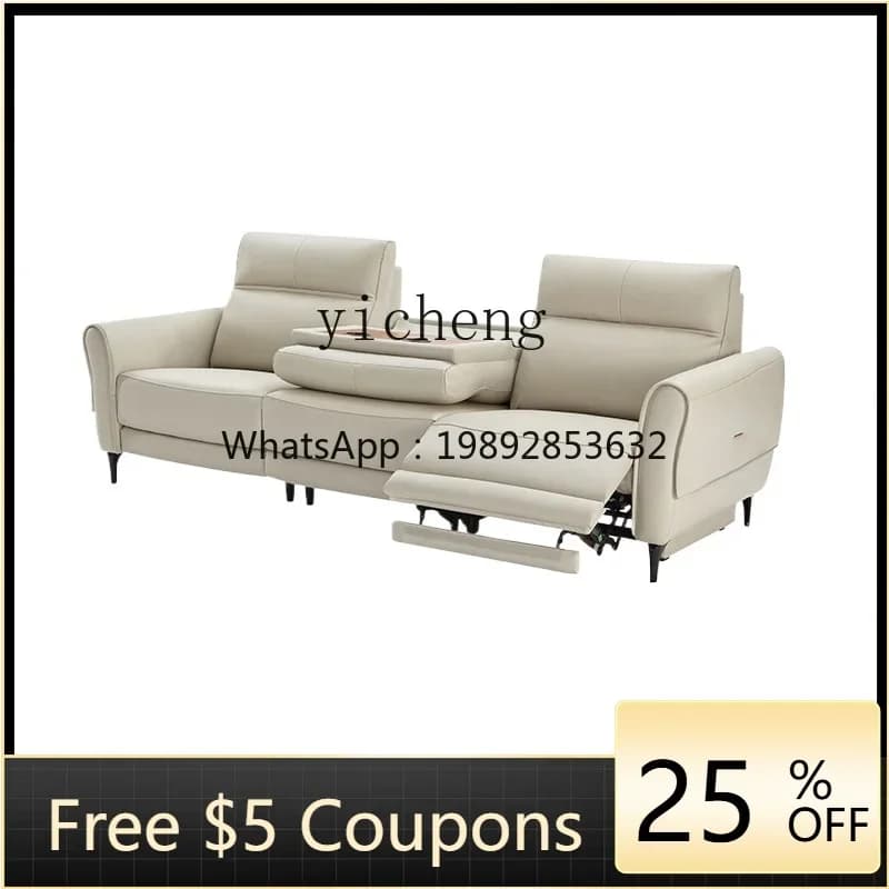 b26 New Upgrade ero Wall Living Room Furniture Overturned Leather Sofa Electric Sofa