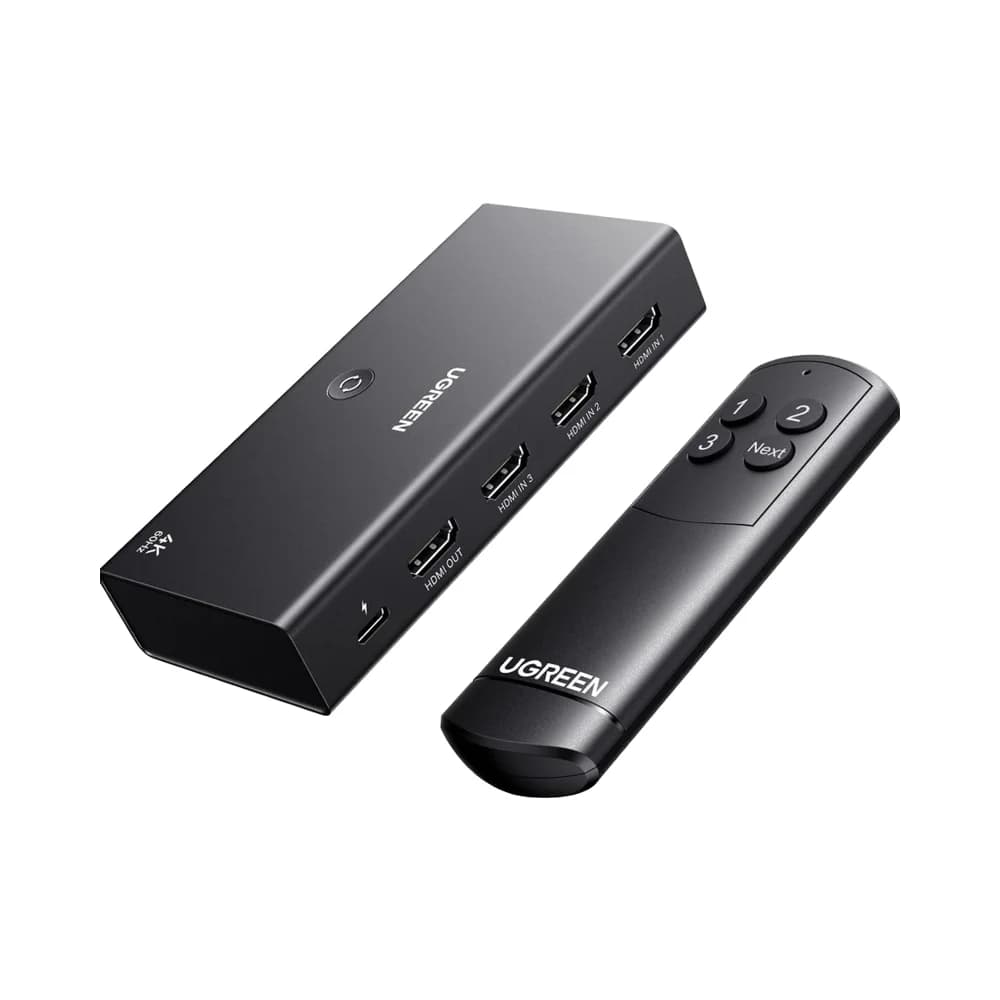 UGREEN Black for Switch 3 1 4K 60Hz Splitter Remote Supports HDR10+ CEC HDCP2.2 Switch PS5/4/3 Xbox Blu-Ray Player