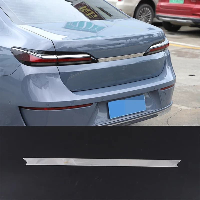 For BMW 7 Series G70 2023+ Car Rear Roof Spoiler Tail Wing Trunk Splitter Lip Cover Trim Stainless Steel Exterior Accessories