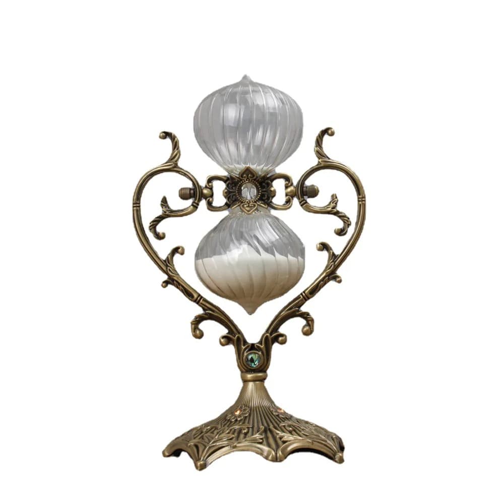 WW Hourglass Timer Nordic Creative Art Personality Gift Delicate Globe Rotating Home Large Tabletop Ornament