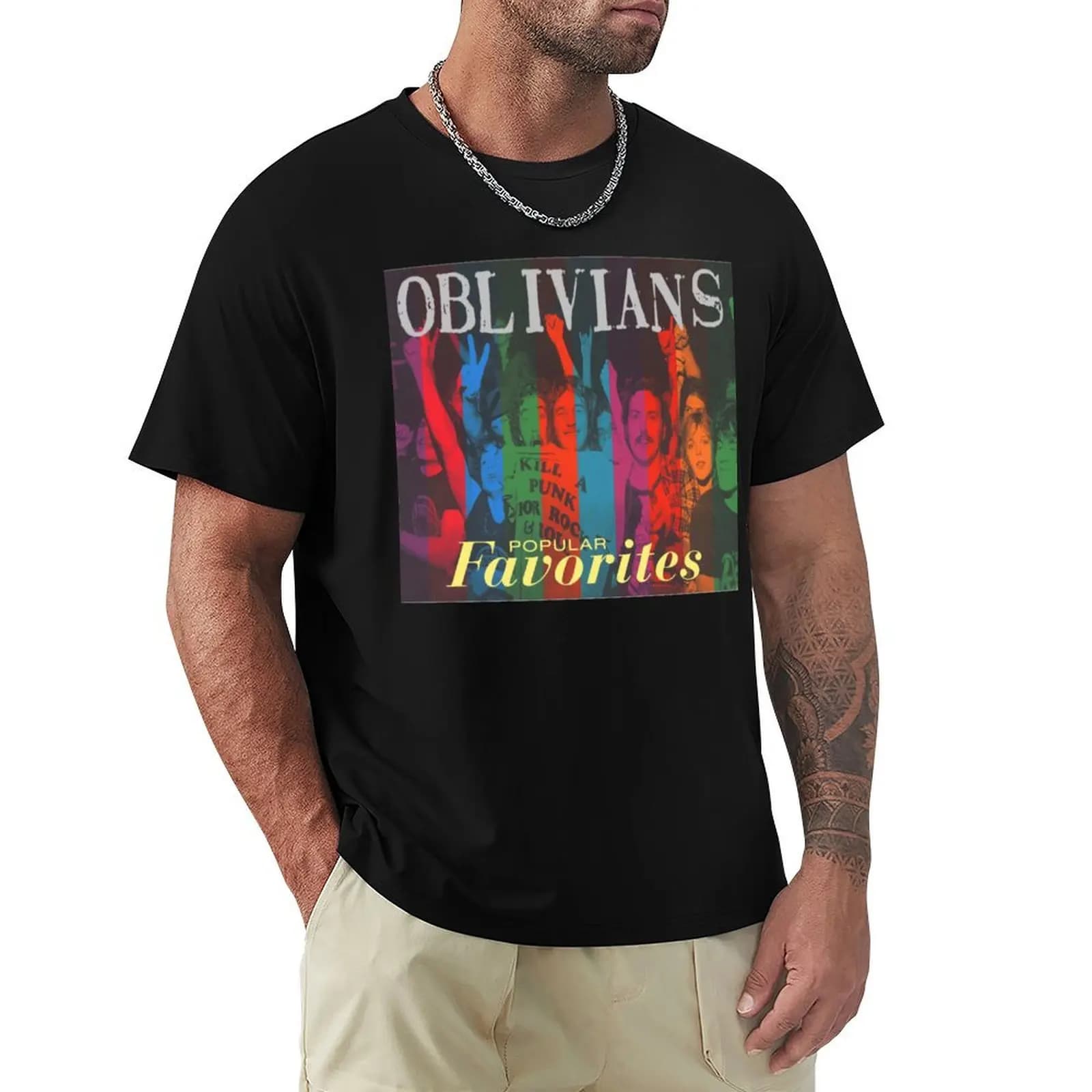 Oblivians Fav Punk T-Shirt boys animal print funny meme t-shirts customs t shirts men