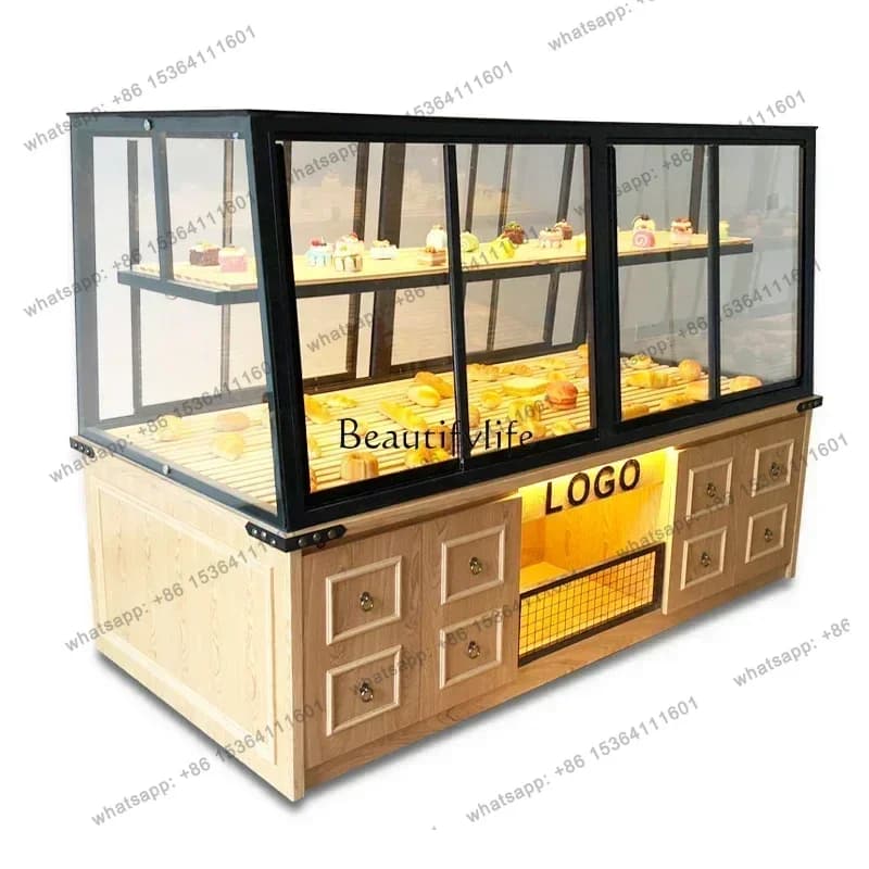 56ld 14 Bread Display Cabinets Cake Model Glass Cabinet Commercial Display Stand