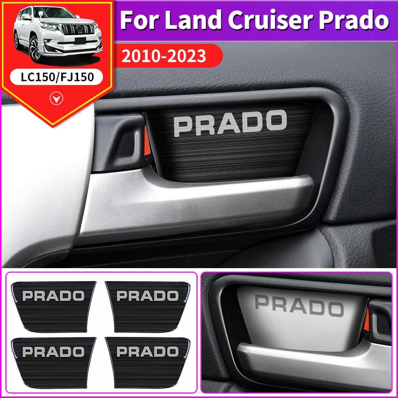 Stainless Steel Door Bowl Decorative sticker,For Toyota Land Cruiser Prado 150 2010-2023 2022 Interior Accessories LC150 FJ150