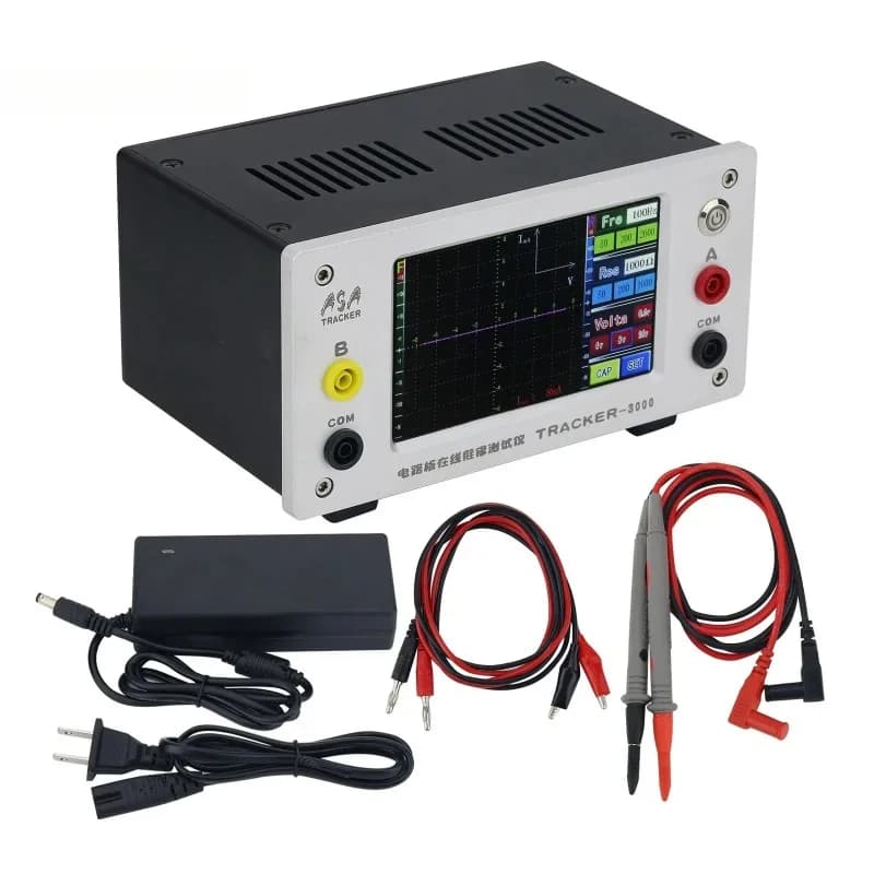 VI Curve Tester Circuit Board Tester with LCD Touch Screen Aluminum Shell Testing Tool for Electronic Components