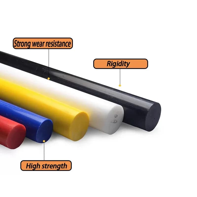 POM Plastic Rod Solid Polyoxymethylene Bar 3-50mm Dia 500mm Long Color Round Stick for Machining