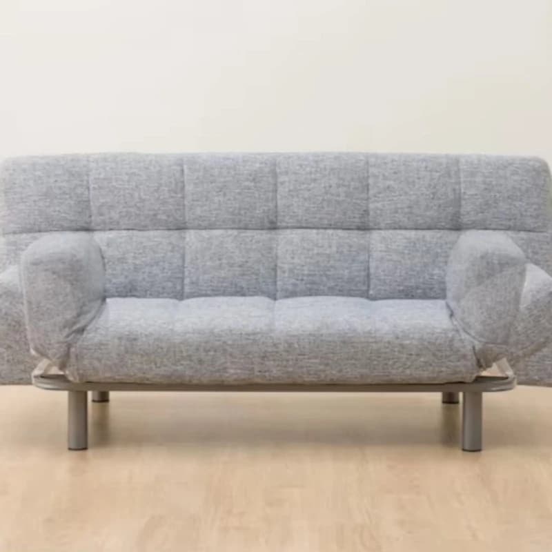 Modern convertible sofa bed with adjustable backrest and hidden storage for small apartments, guest rooms and living rooms