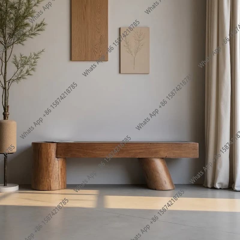 Bn Solid Wood Long Dining Stools Home Living Room Decoration TV Cabinet Dining Stools Vintage Design Furniture Taburete JT40D