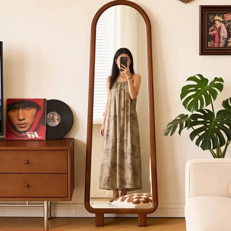 Modern Unbreakable Mirror Decor Retro Rear Classic Custom Decorative Mirror Decor Art Compact Wood Espejos Grandes Room Decor