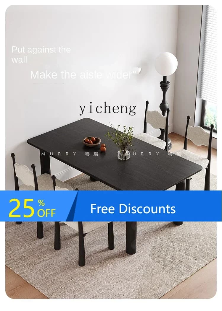 LYY Retro Solid Wood Dining Table Rectangular Small Apartment Home Chinese Style Dining Table