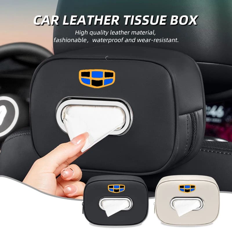 Car Seatback Tissue Box Holder Napkin Bag Armrest Paper Case Interior For Geely Emgrand X7 EC7 Atlas Boyue GC6 Parts LC EC8 A