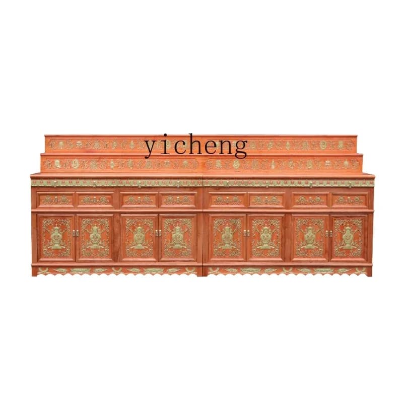 Zc Solid Wood Buddha Niche Clothes Closet Altar Household Buddha Statue Enshrine TableD17